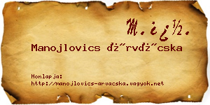 Manojlovics Árvácska névjegykártya